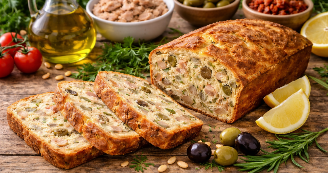 Cake au thon et olives
