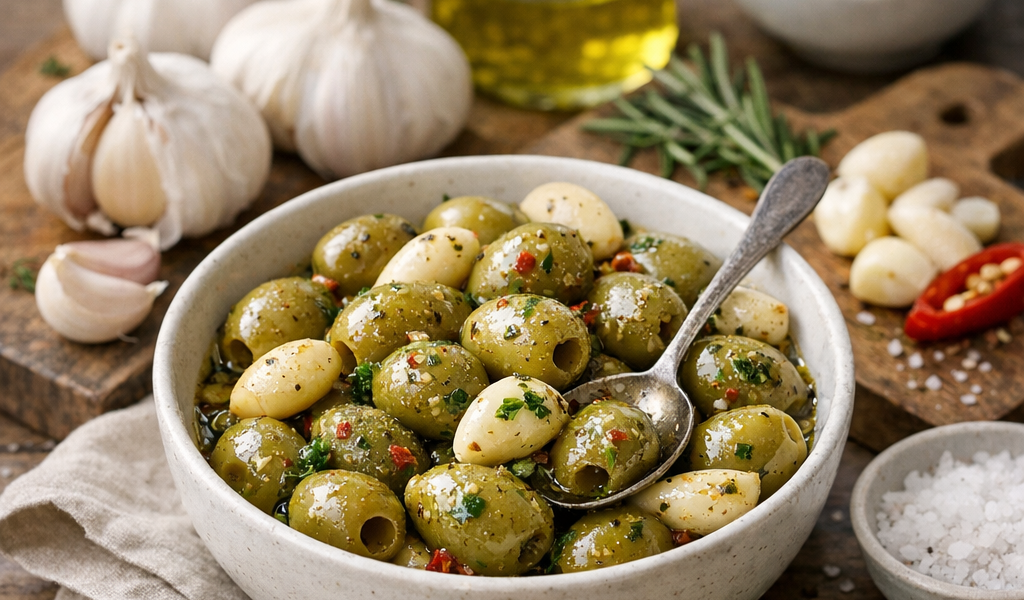 olives à l'ail : recette et astuces