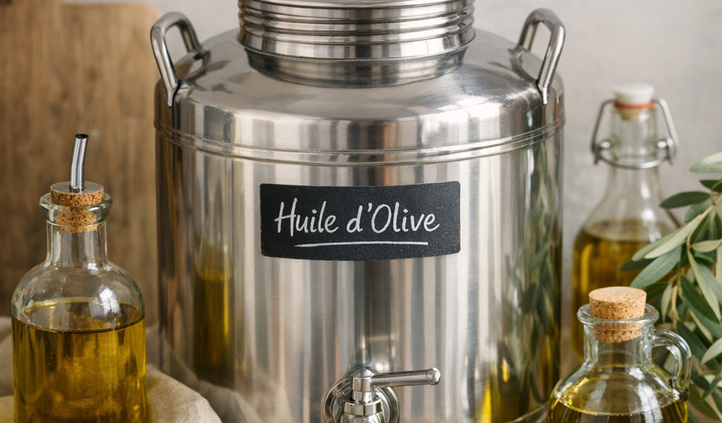 fut inox huile olive : comment bien conserver son huile d’olive ?