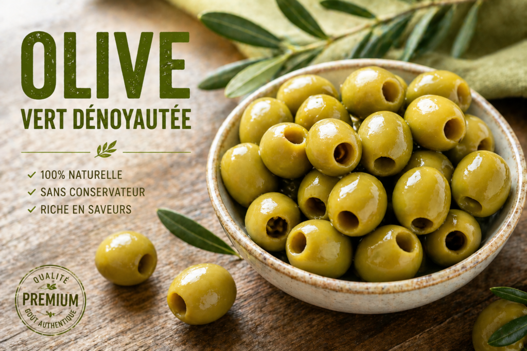 olive vert dénoyauté​