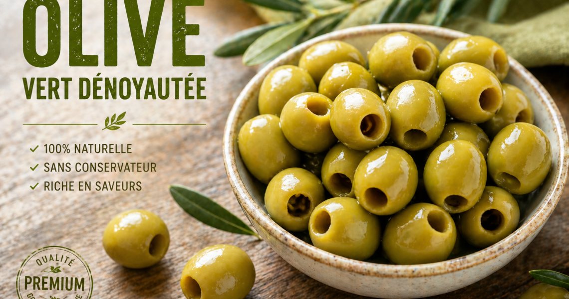 olive vert dénoyauté​