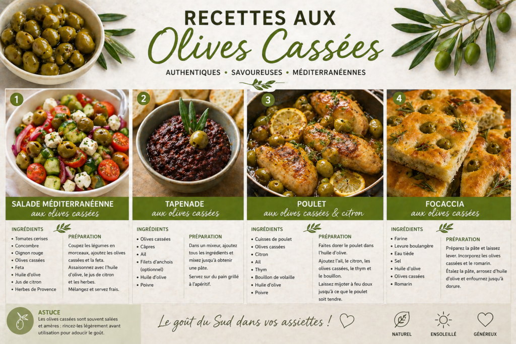 recettes olives cassées​